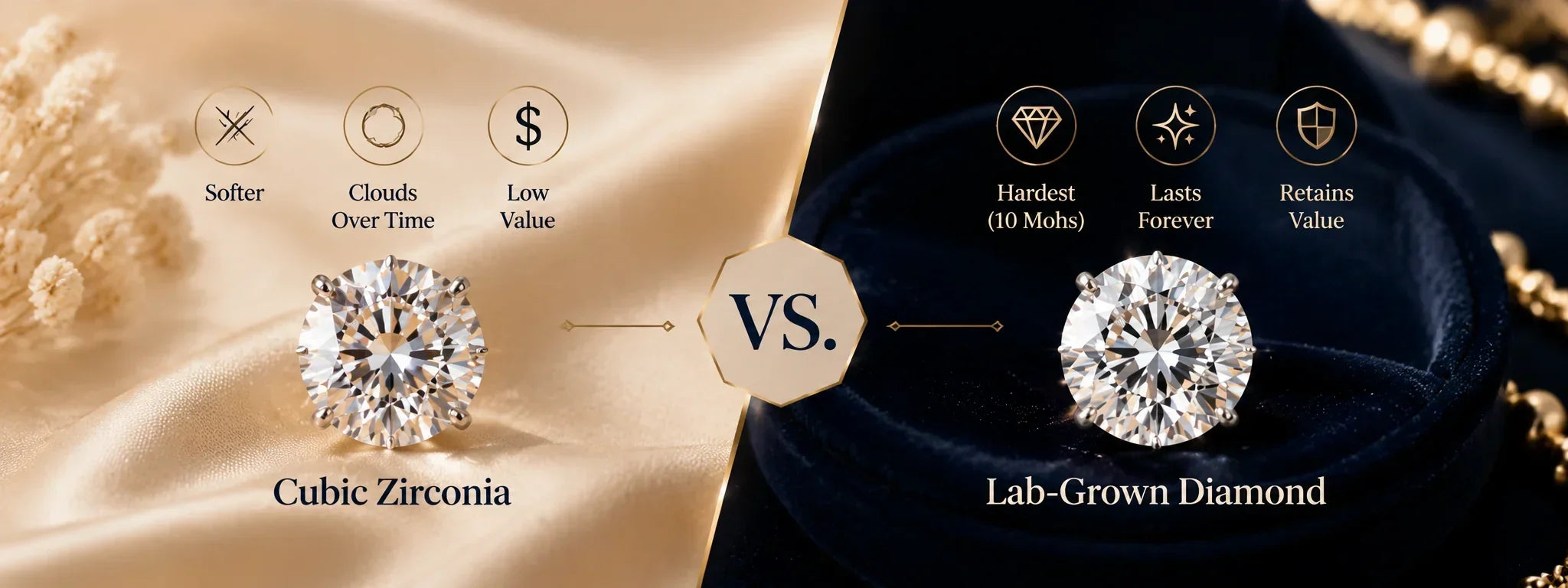 Cubic Zirconia Vs. Lab-Grown Diamond: