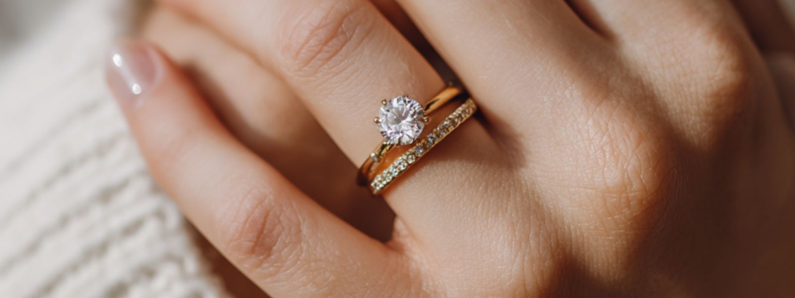 First Engagement and Wedding Rings