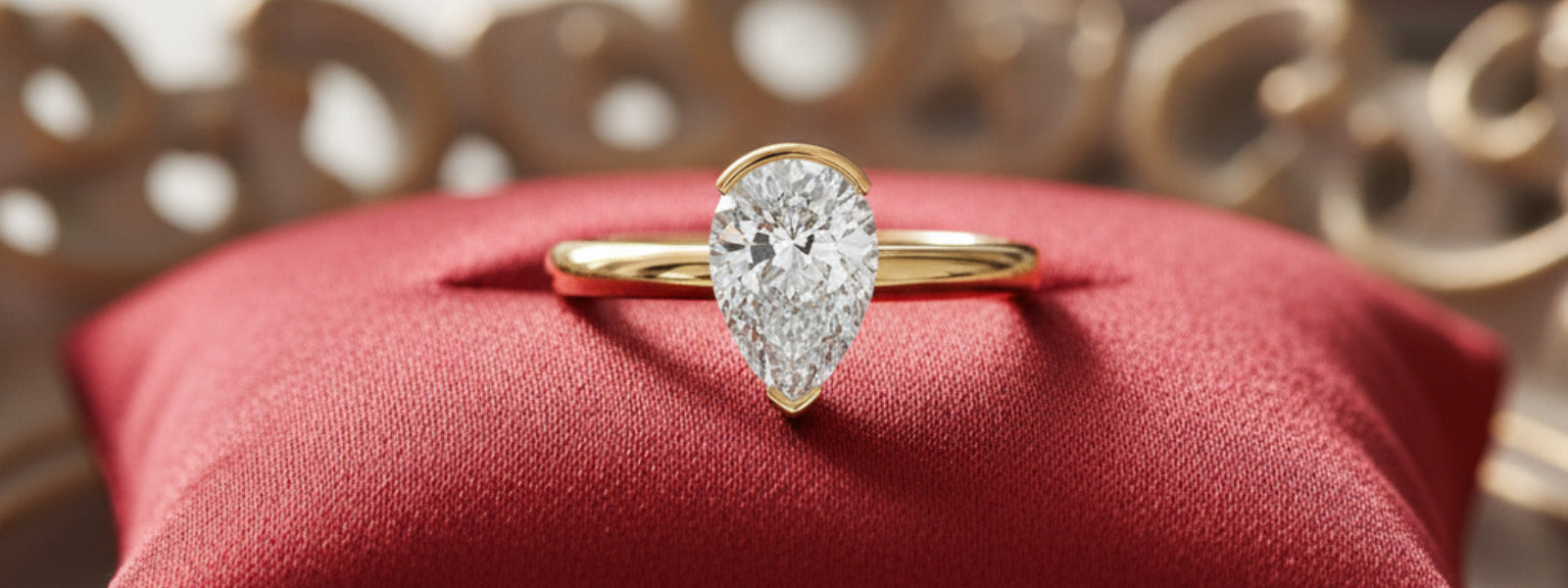 How To Pair Pear-Shaped Engagement Ring With Wedding Band?