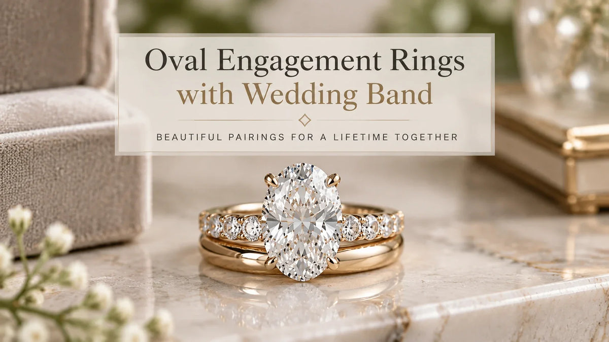 Oval Engagement Rings with Wedding Band