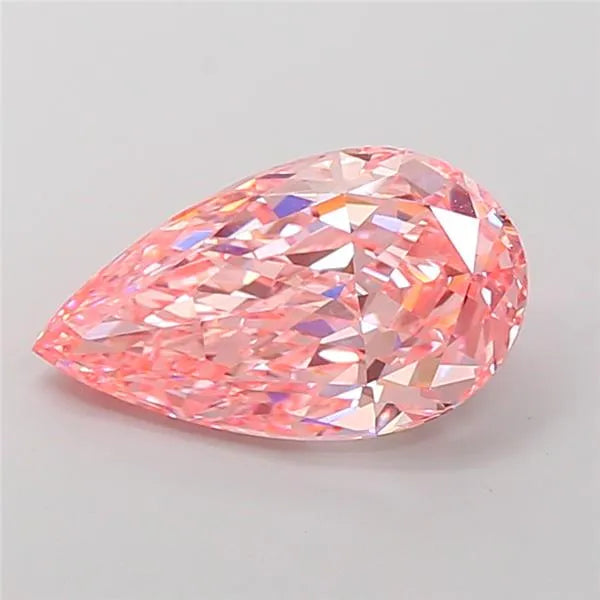 3.90ct Pear Lab Grown Diamond (Colour Fancy Vivid Pink, Clarity VVS2, IGI Certified)