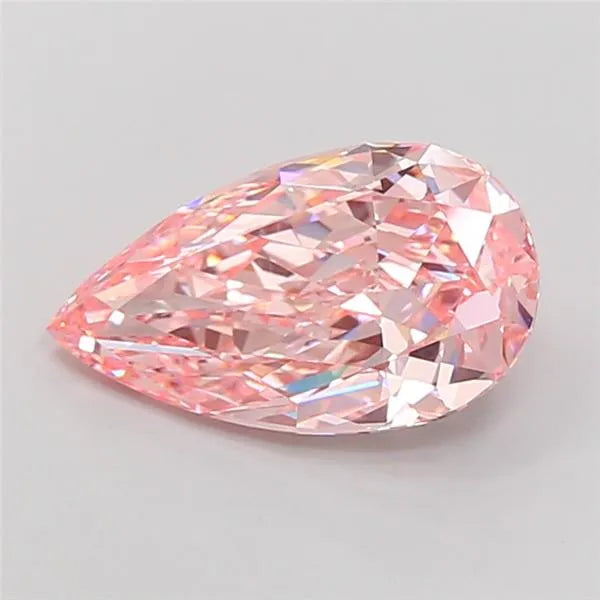 4.34ct Pear Lab Grown Diamond (Colour Fancy Vivid Pink, Clarity VVS2, IGI Certified)