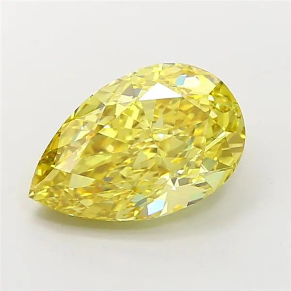 4.51ct Pear Lab Grown Diamond (Colour Fancy Vivid Yellow, Clarity VVS2, IGI Certified)