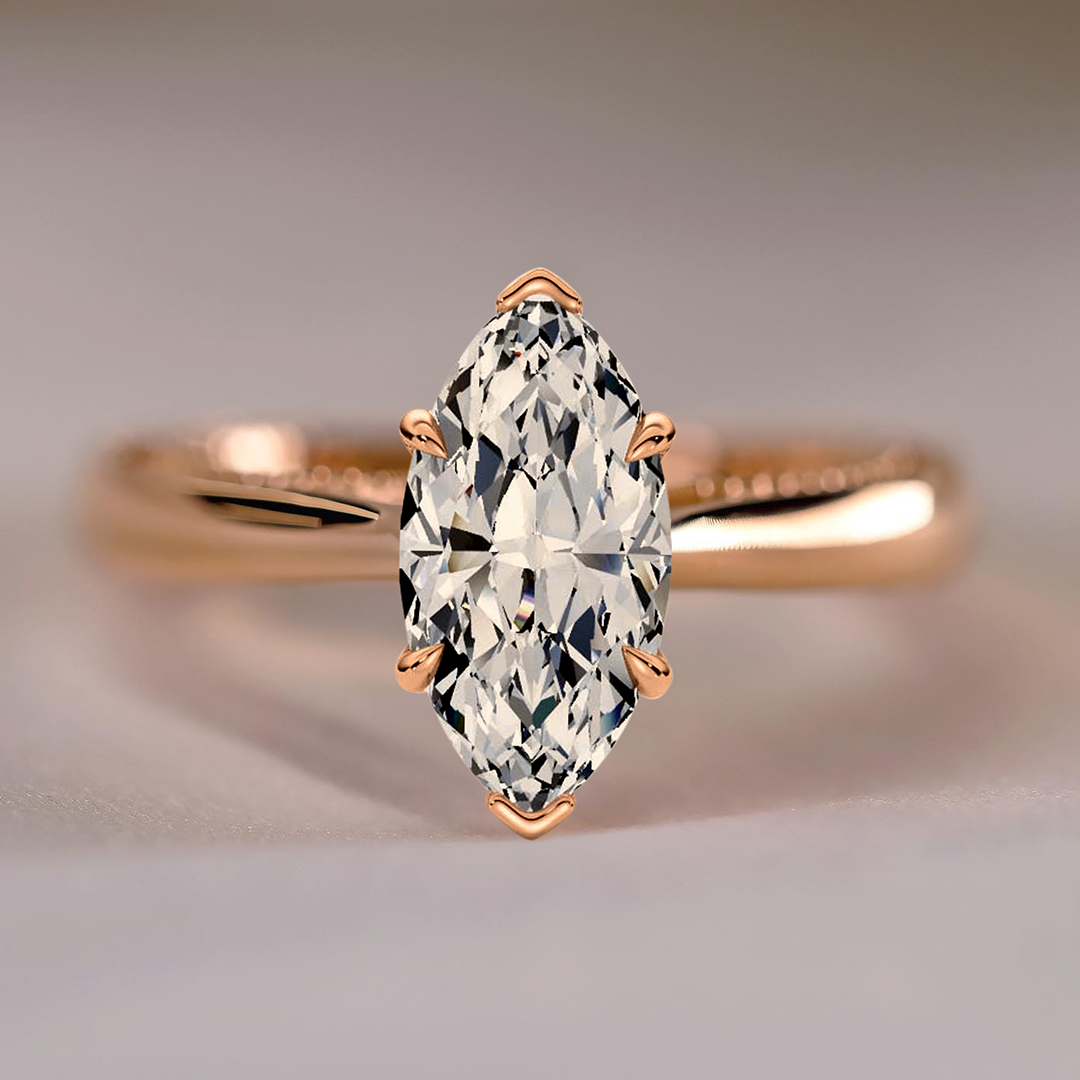 Miro Jewelers Rose Gold Engagement Ring
