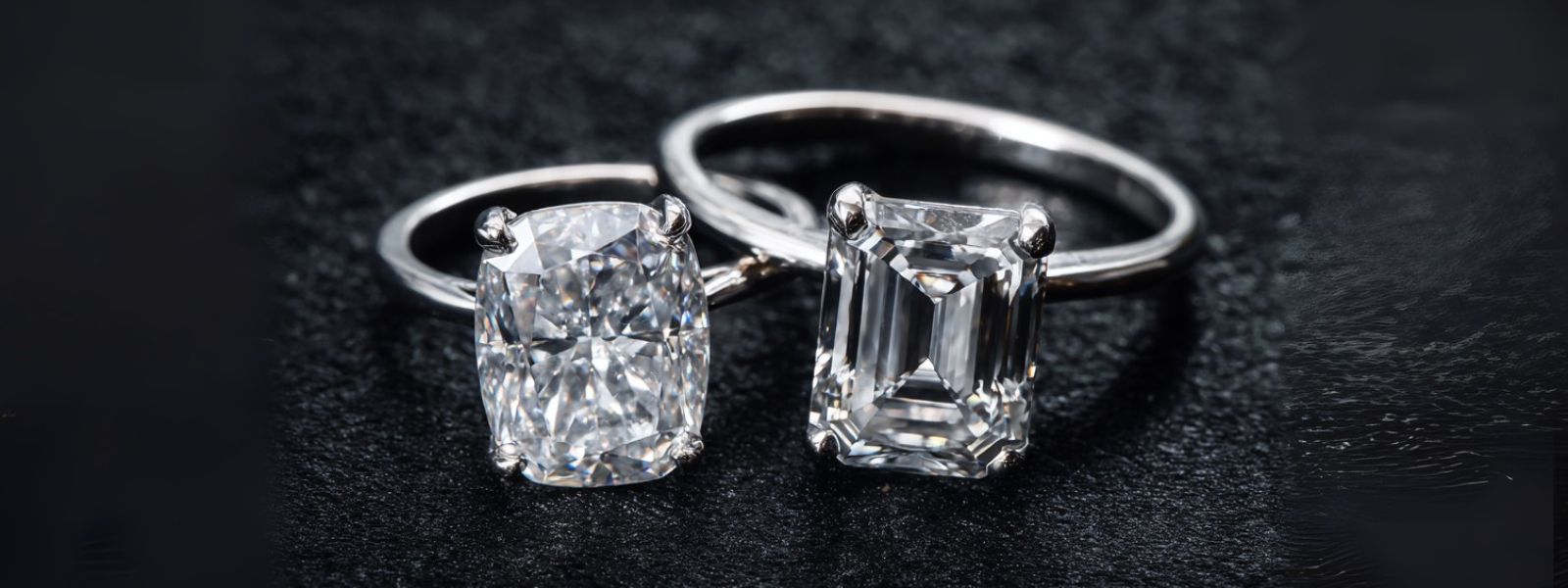 Radiant and Emerald Cut Rings