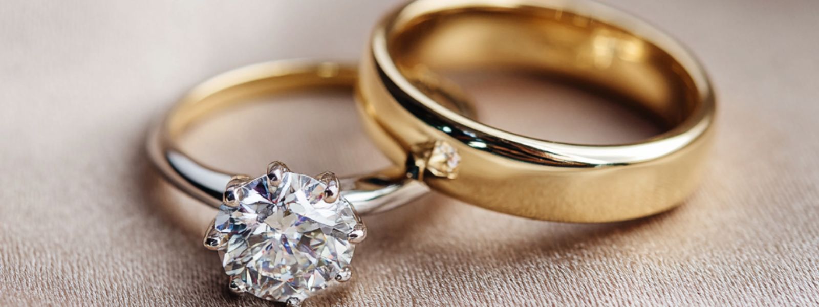 Engagement Ring and Wedding Ring